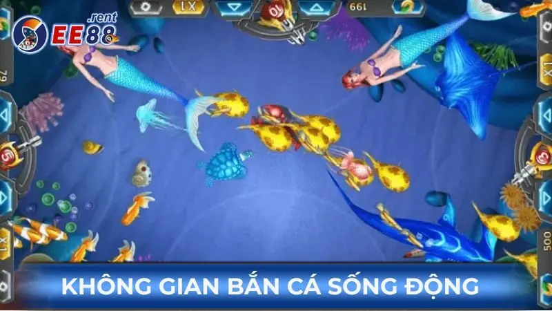 Khám phá game bắn cá tiểu tiên cá EE88 giải trí cực vui 3 Khong-gian-ban-ca-song-dong
